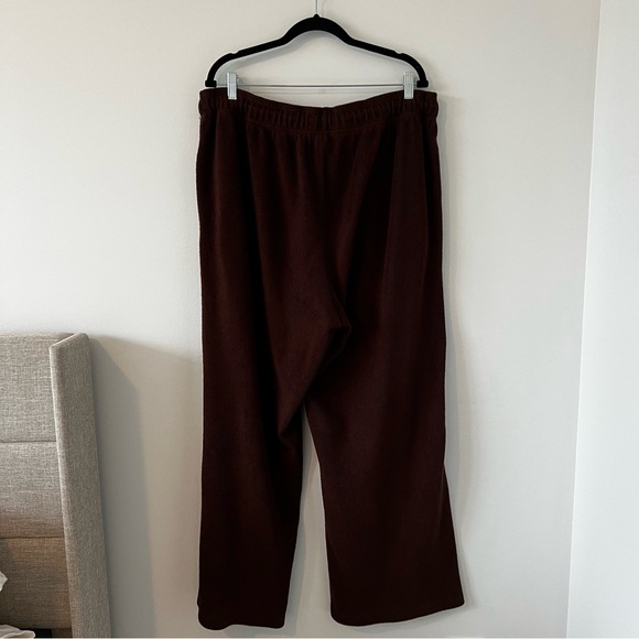 Fabletics Cozy Cord High-Waisted Wide Leg Pant Women's Brown Cacao Size XXL - Picture 5 of 11